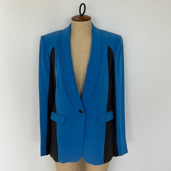 rag & bone Jackets & Blazers - rag & bone Blue & Black Blazer Jacket Coat Size 8 NWOT